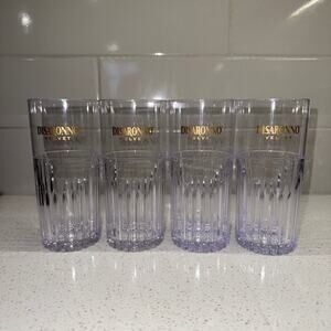 Disaronno Velvet Liqueur Plastic Barware Set of 4